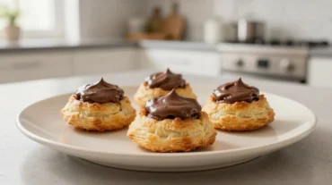 Leckere Blätterteig-Taschen mit Nutella, perfekt zubereitet im Airfryer.