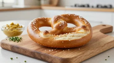 Knusprige Butterbrezel, perfekt zubereitet im Airfryer für einen unwiderstehlichen Snack.