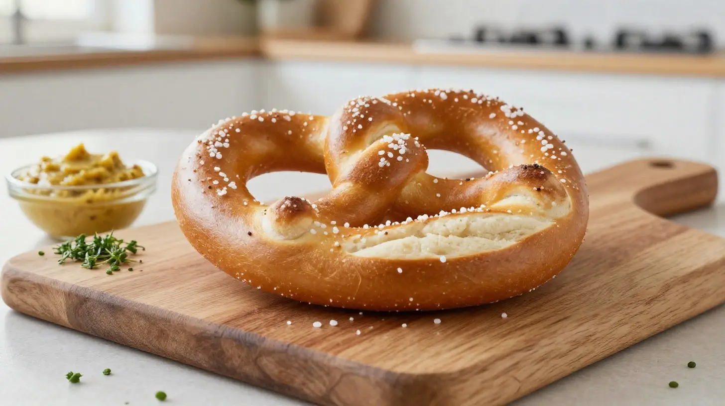 Knusprige Butterbrezel, perfekt zubereitet im Airfryer für einen unwiderstehlichen Snack.