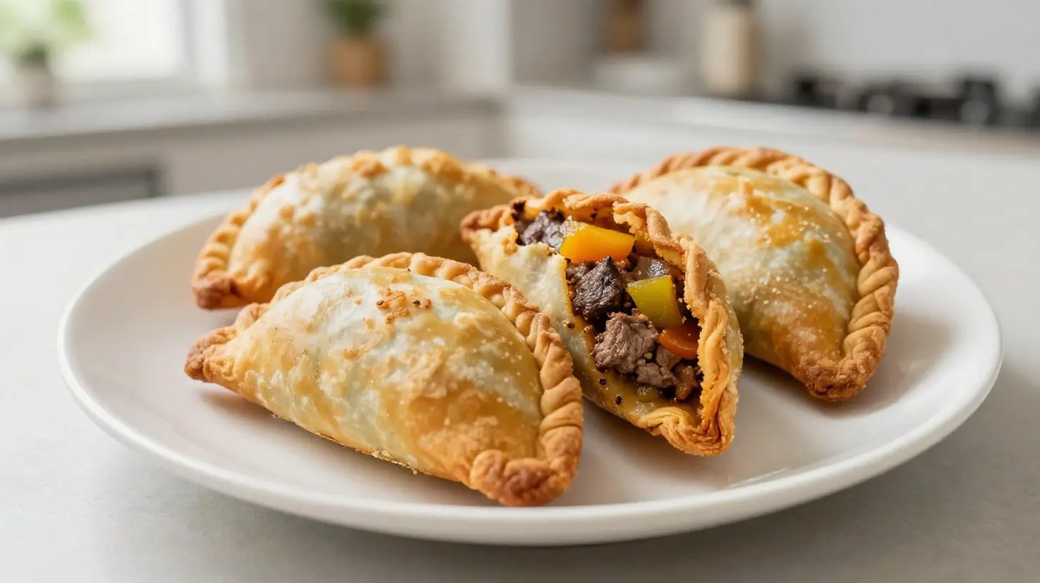 Leckere gefüllte Empanadas, knusprig zubereitet im Airfryer für einen perfekten Snack.