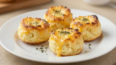 Leckeres Kaassoufflé zubereitet im Airfryer für perfekt knusprigen Biss.