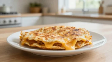 Leckere Käse-Quesadilla aus der Heißluftfritteuse, perfekt knusprig und schnell zubereitet.