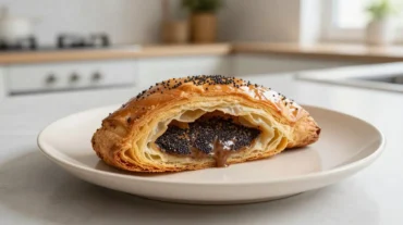 Leckere Mohnstrudel, perfekt zubereitet im Airfryer für knusprige Ergebnisse.