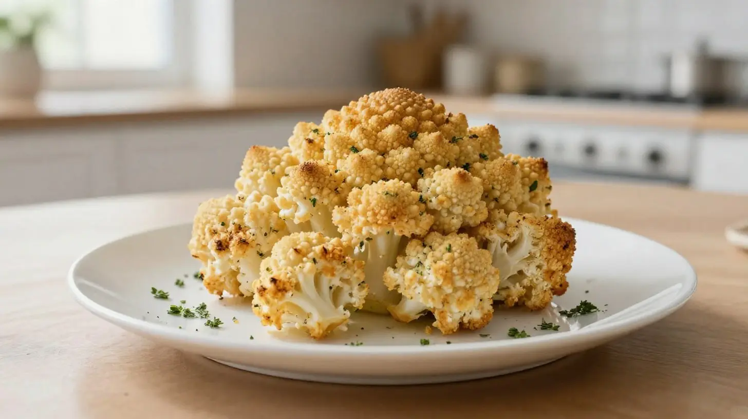Leckeres Romanesco, zubereitet in der Heißluftfritteuse, mit perfekter Textur und Geschmack.
