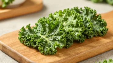 Knusprige Kale Chips aus der Heißluftfritteuse, gesund und lecker.