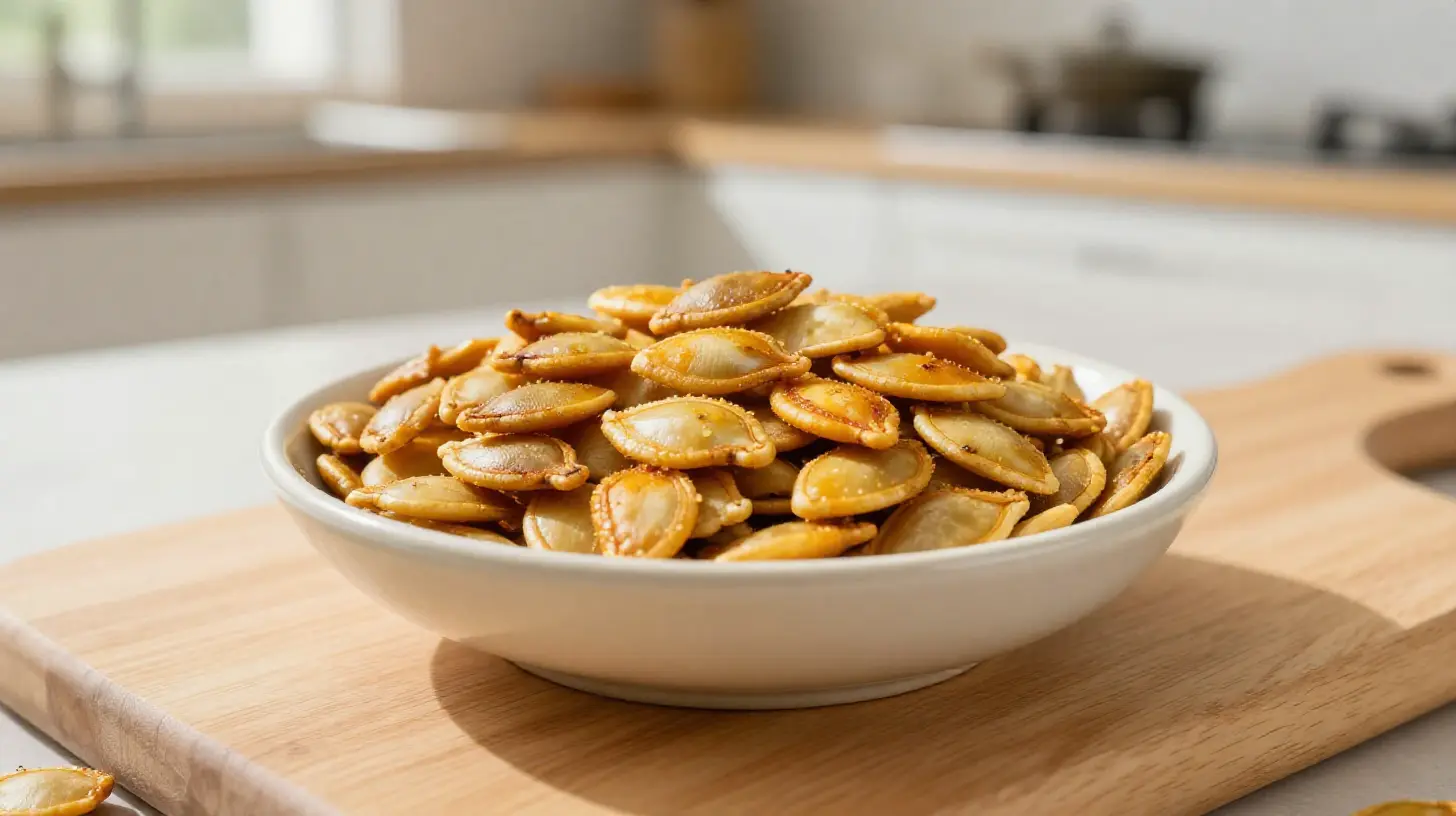 Röstende Kürbiskerne im Airfryer für einen knusprigen Genuss.