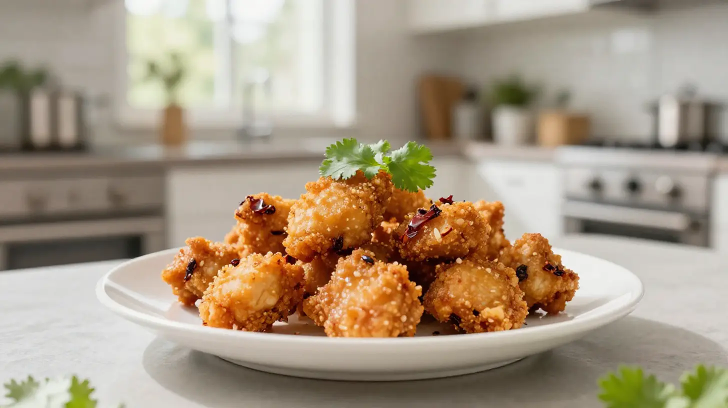 Knuspriges Sweet Chili Doritos Hähnchen aus dem Airfryer mit einer würzigen Glasur.