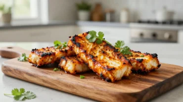 Köstlicher Tandoori Halloumi aus der Heißluftfritteuse mit würzigem Geschmack.