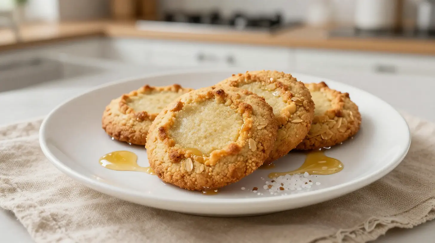 Leckere Haferkekse, die im Airfryer gebacken werden, knusprig und gesund.