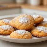 Leckere Orangenplätzchen, die im Airfryer goldbraun und knusprig gebacken werden.