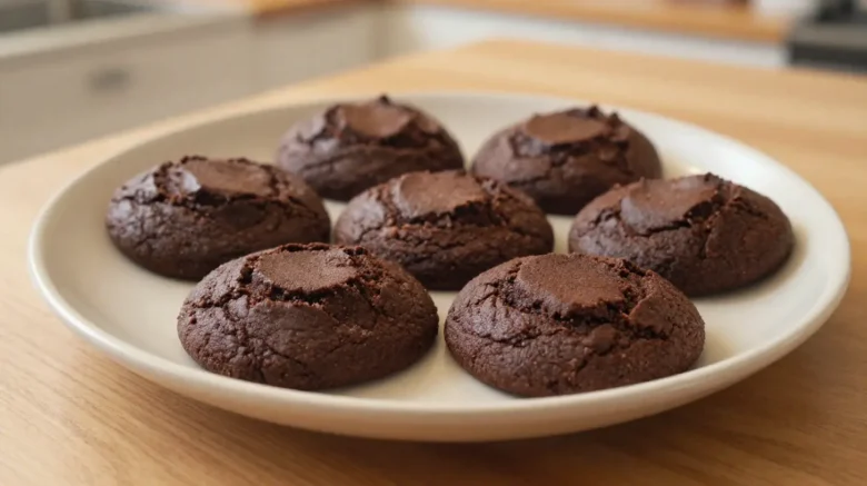 Leckere Schoko-Cookies aus der Heißluftfritteuse, perfekt für Naschkatzen.