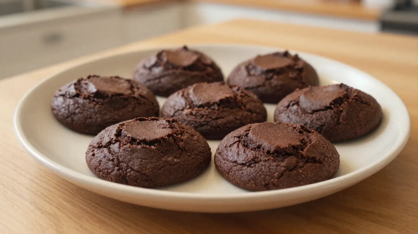 Leckere Schoko-Cookies aus der Heißluftfritteuse, perfekt für Naschkatzen.