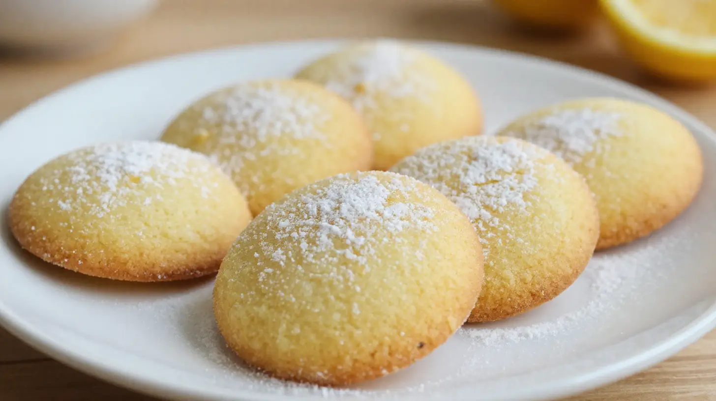 Leckere Zitronenplätzchen aus der Heißluftfritteuse mit herrlichem Zitrusaroma.
